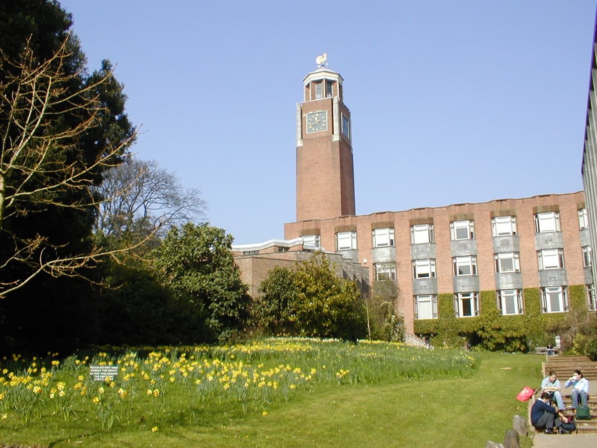 University of Exeter kampüsünden bir görünüm
