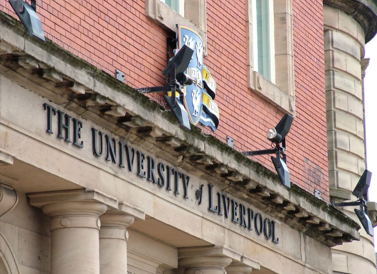 University of Liverpool kampüsünden bir görünüm
