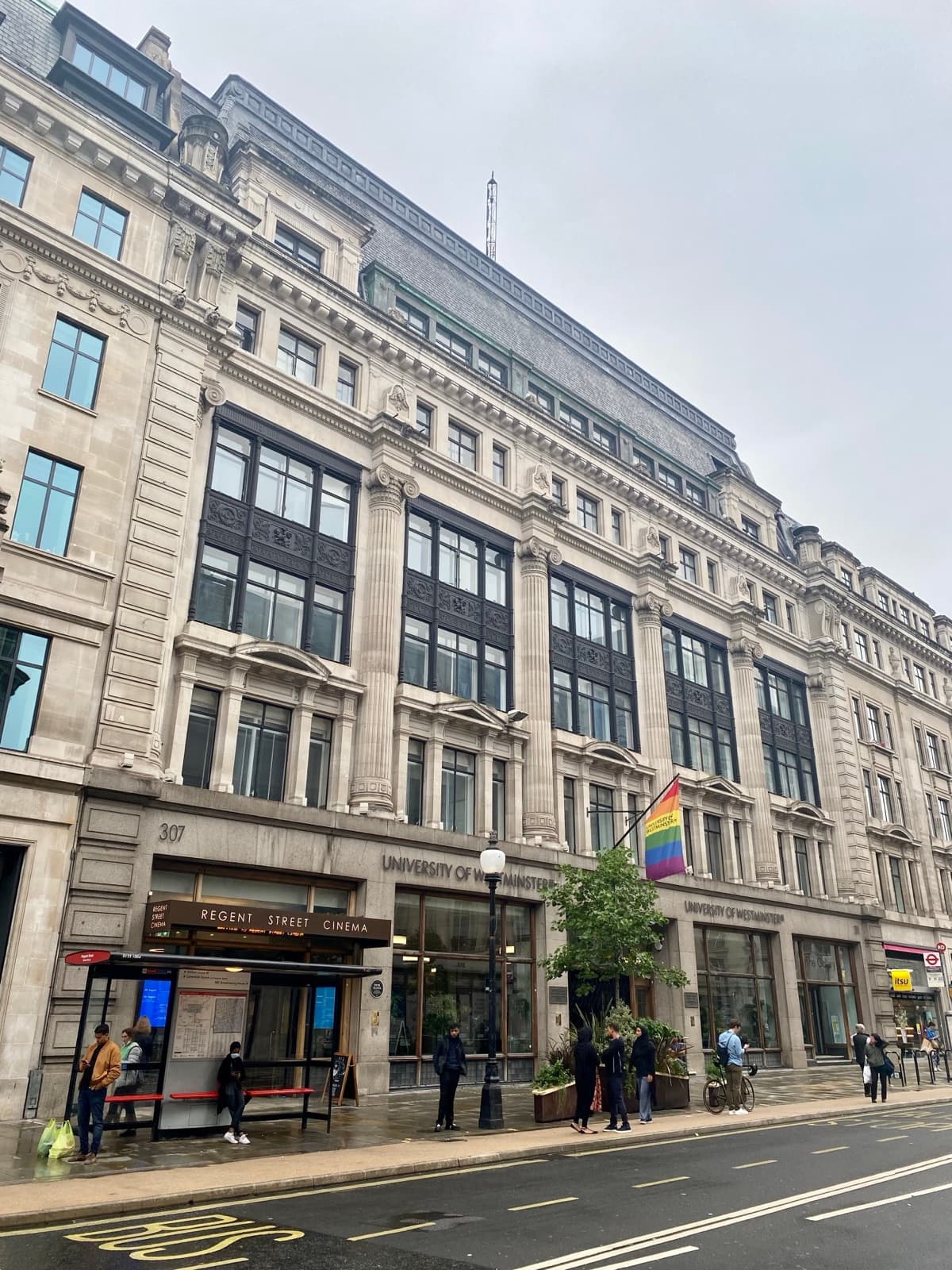 University of Westminster kampüsünden bir görünüm